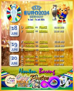 Jadwal Euro 2024 Dari Cafe Ponten 100