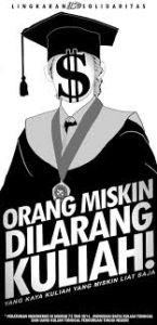 Karikatur Orang Miskin Dilarang Kuliah