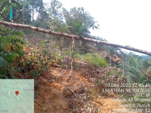 Jalan Putus Menuju Aras Napal Kiri